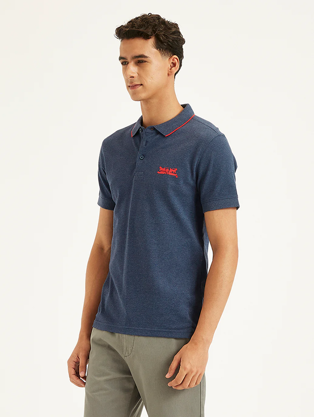 Men's Solid Slim Fit Polo T-Shirt - Image 2
