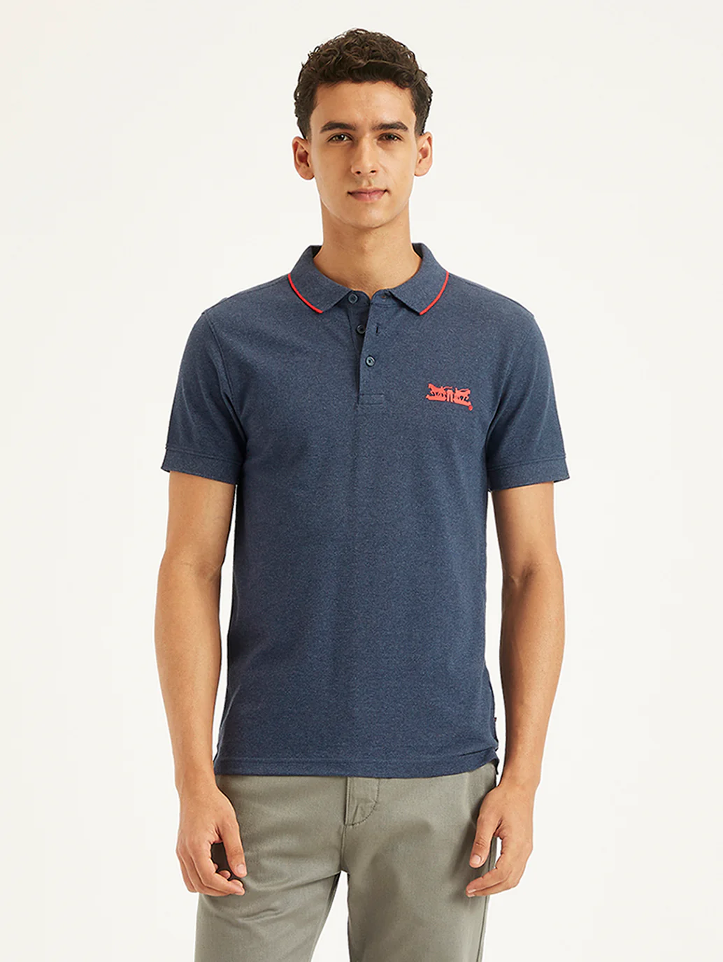 Men's Solid Slim Fit Polo T-Shirt - Image 3