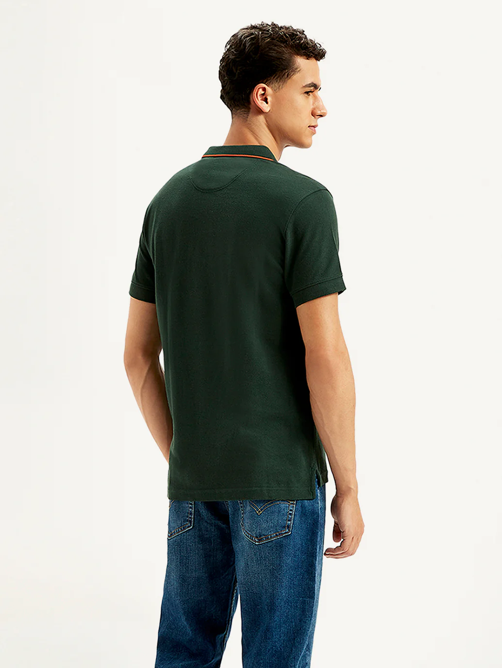 Men's Solid Slim Fit Polo T-Shirt - Image 2