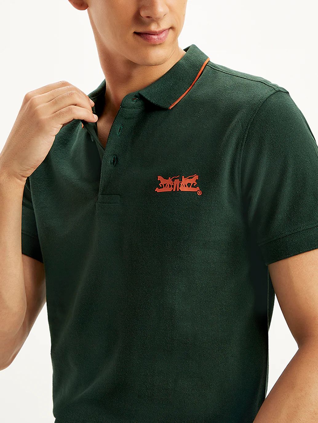 Men's Solid Slim Fit Polo T-Shirt - Image 3