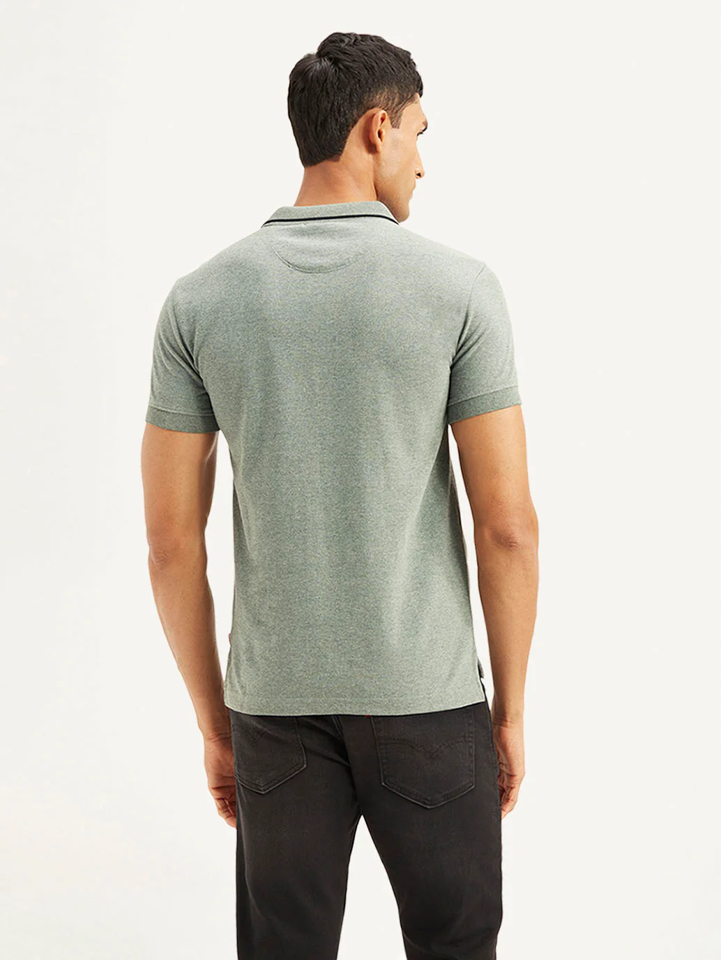 Men's Solid Slim Fit Polo T-shirt - Image 2