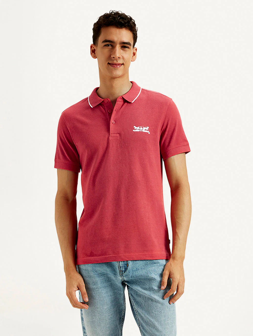 Men's Solid Slim Fit Polo T-shirt - Image 3