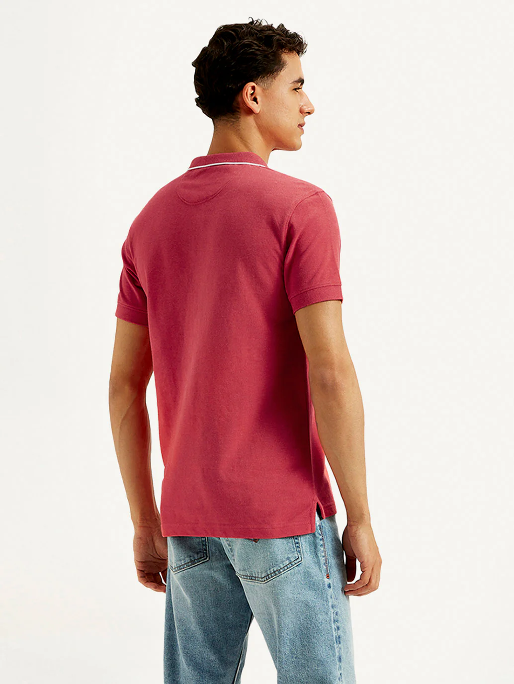Men's Solid Slim Fit Polo T-shirt - Image 4