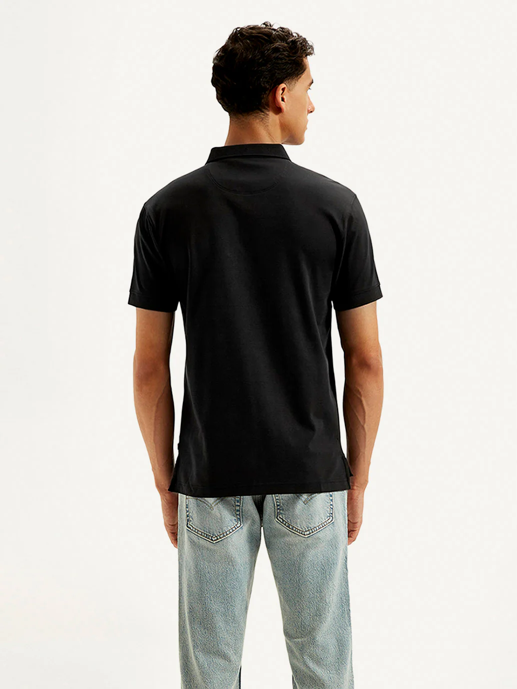 Men's Solid Slim Fit Polo T-shirt - Image 3