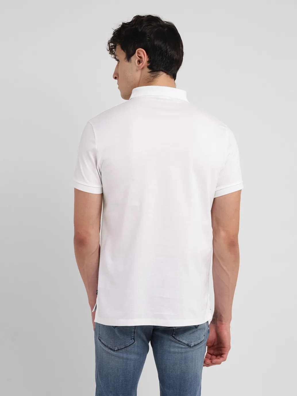 Men's Redloop Solid Slim Fit Polo T-shirt - Image 3