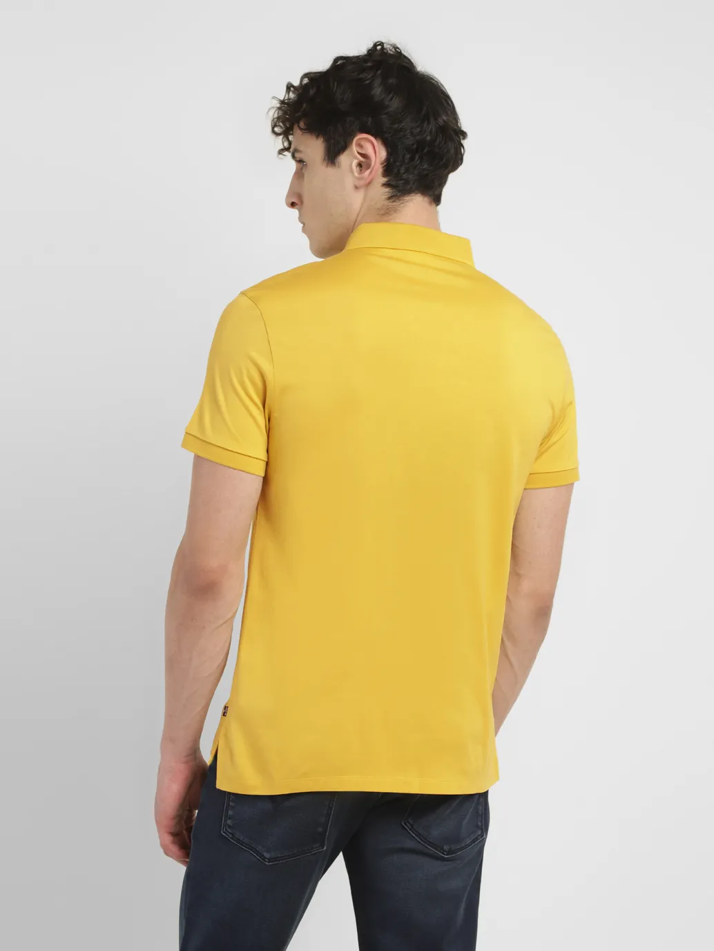 Men's Redloop Solid Slim Fit Polo T-shirt - Image 3