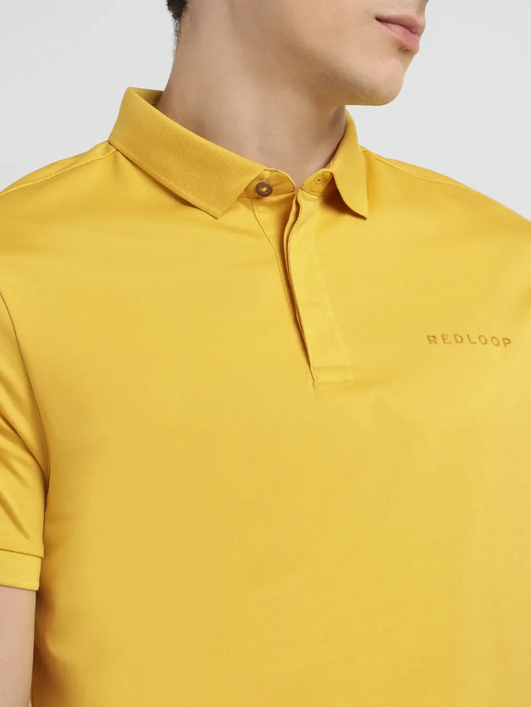 Men's Redloop Solid Slim Fit Polo T-shirt - Image 5