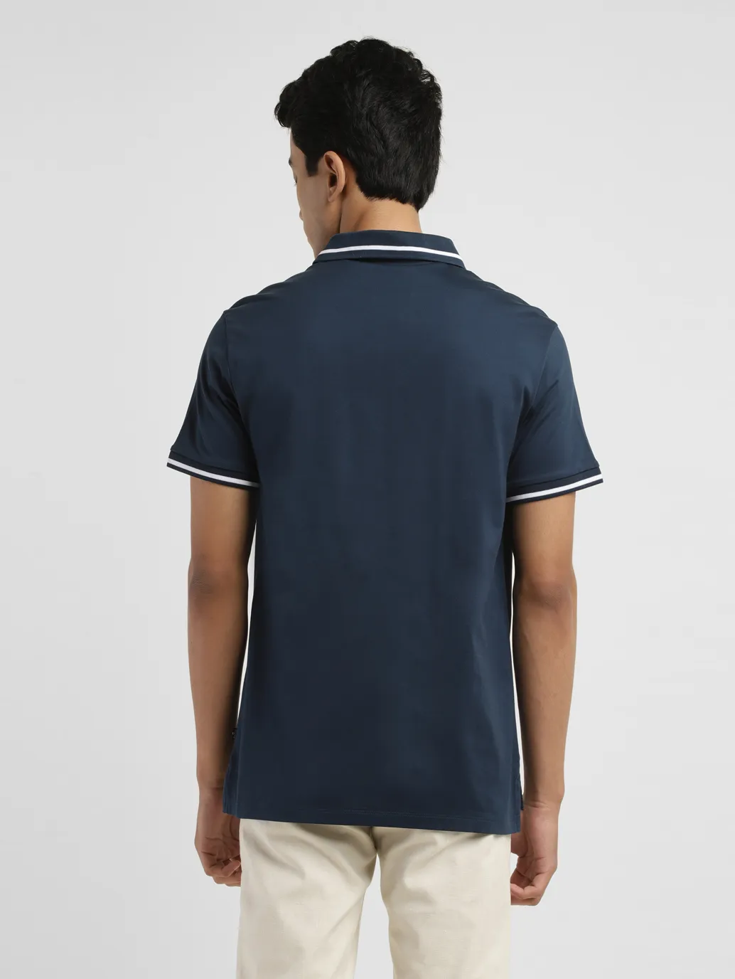 Men's Redloop Solid Slim Fit Polo T-shirt - Image 3