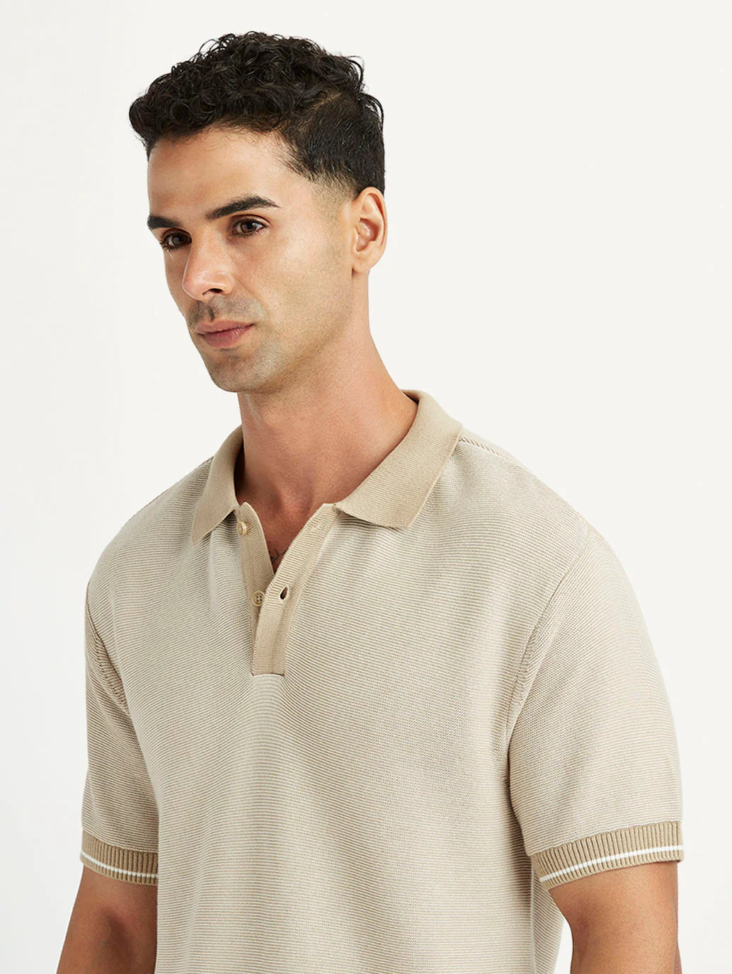 Men's Solid Slim Fit Polo T-Shirt - Image 2