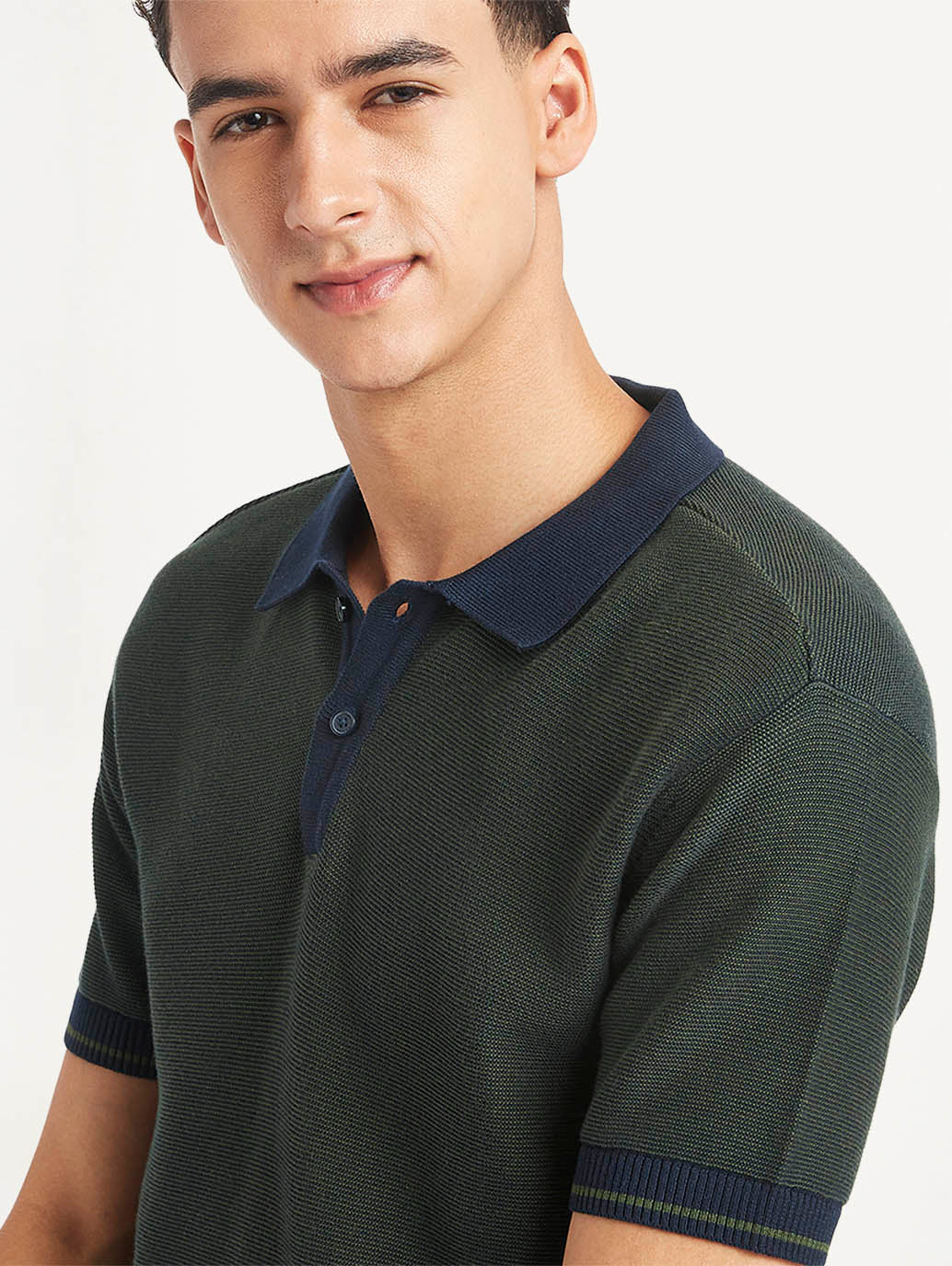Men's Solid Slim Fit Polo T-Shirt - Image 5