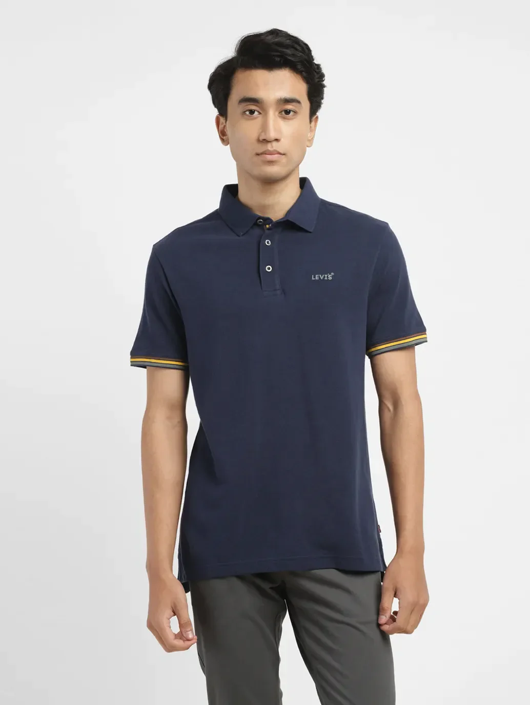 Men's Solid Slim Fit Polo T-shirt - Image 2