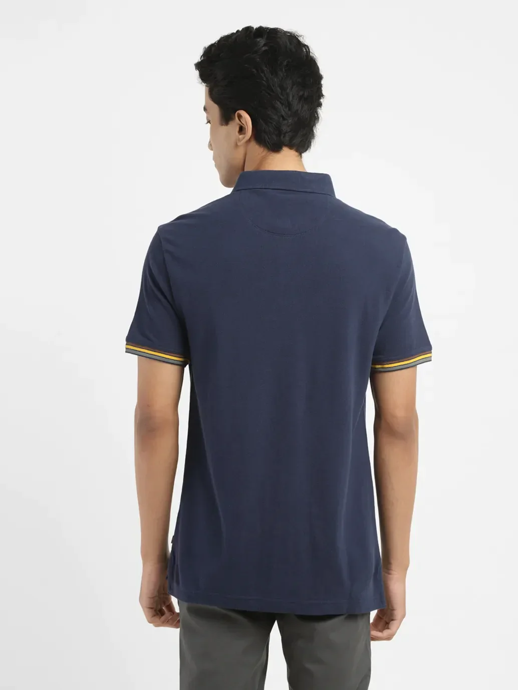 Men's Solid Slim Fit Polo T-shirt - Image 3