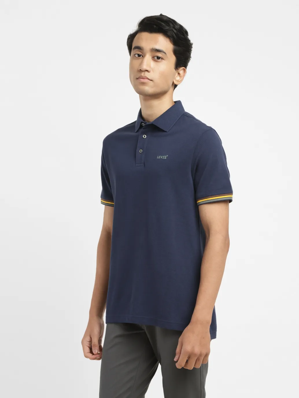 Men's Solid Slim Fit Polo T-shirt - Image 4