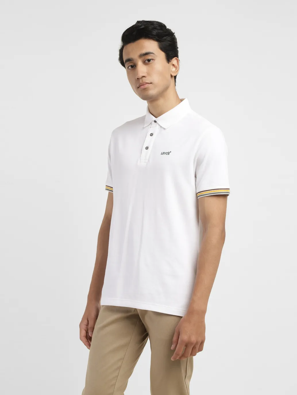 Men's Solid Slim Fit Polo T-shirt - Image 4