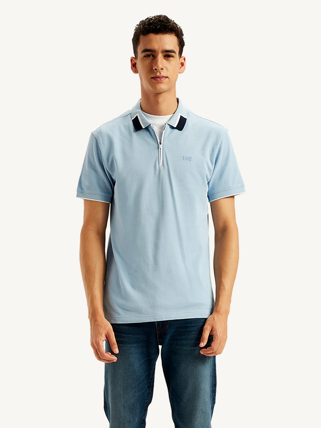 Men's Solid Slim Fit Polo T-shirt - Image 2