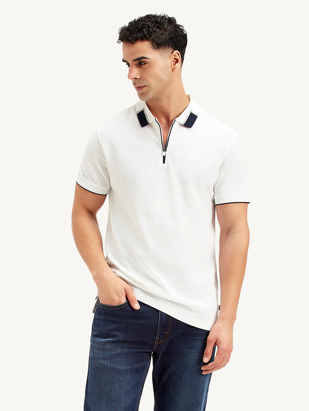 Men's Solid Slim Fit Polo T-shirt - Image 2