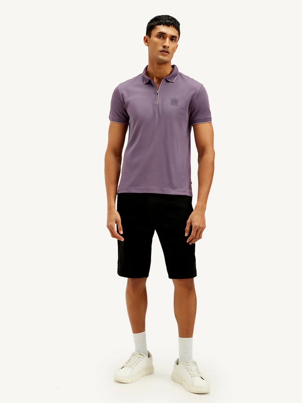 Men's Solid Slim Fit Polo T-shirt - Image 2
