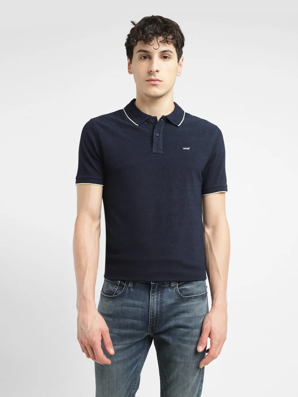 Men's Solid Slim Fit Polo T-shirt - Image 2