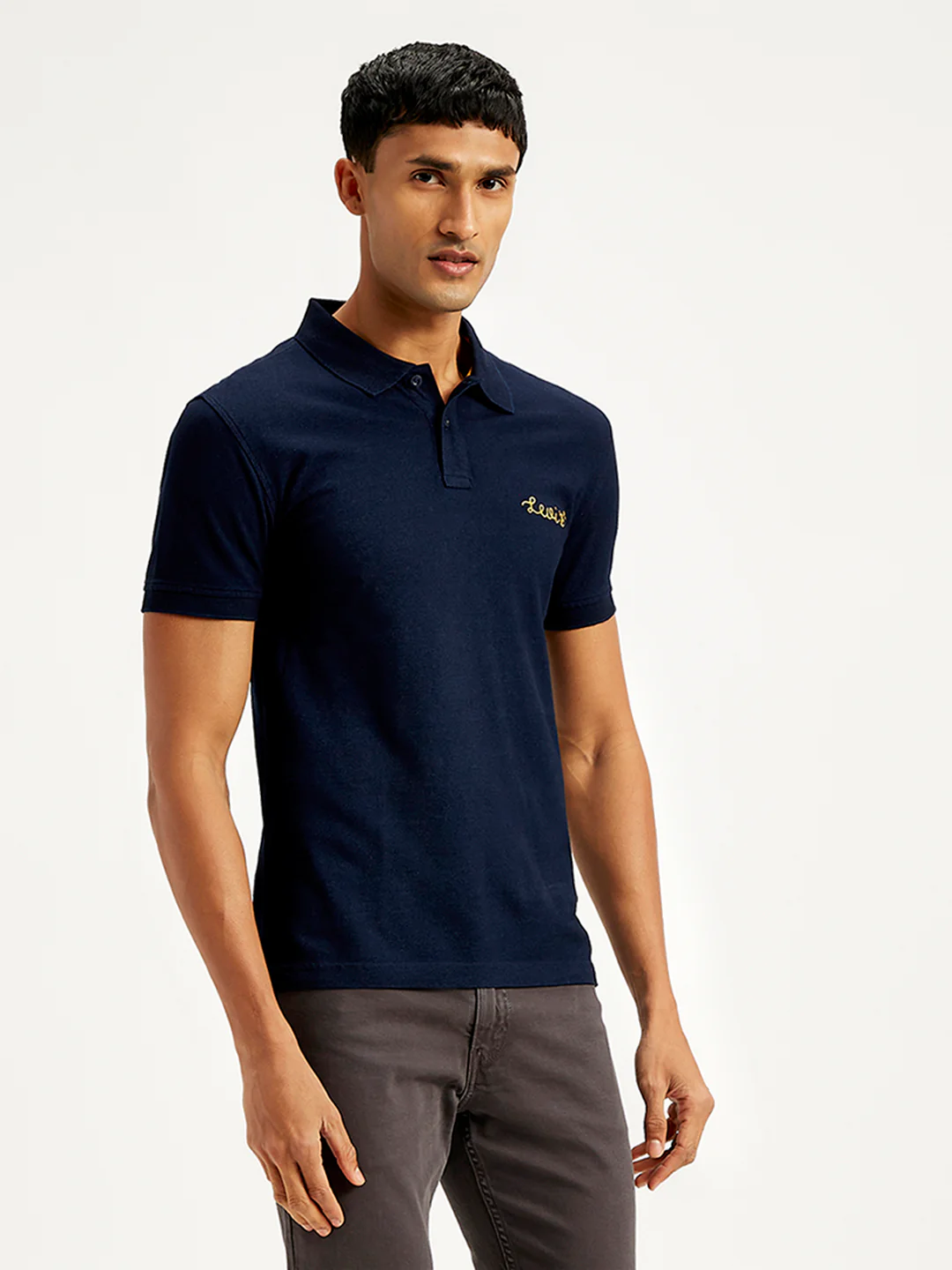 Men's Solid Slim Fit Polo T-Shirt - Image 3