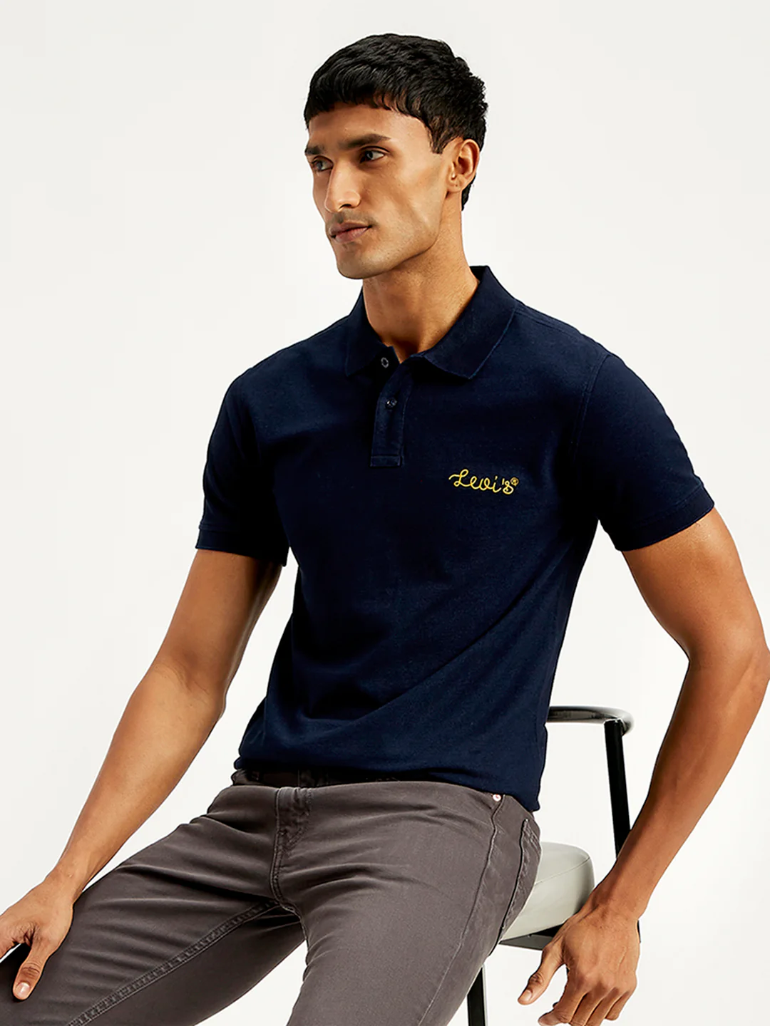 Men's Solid Slim Fit Polo T-Shirt - Image 5