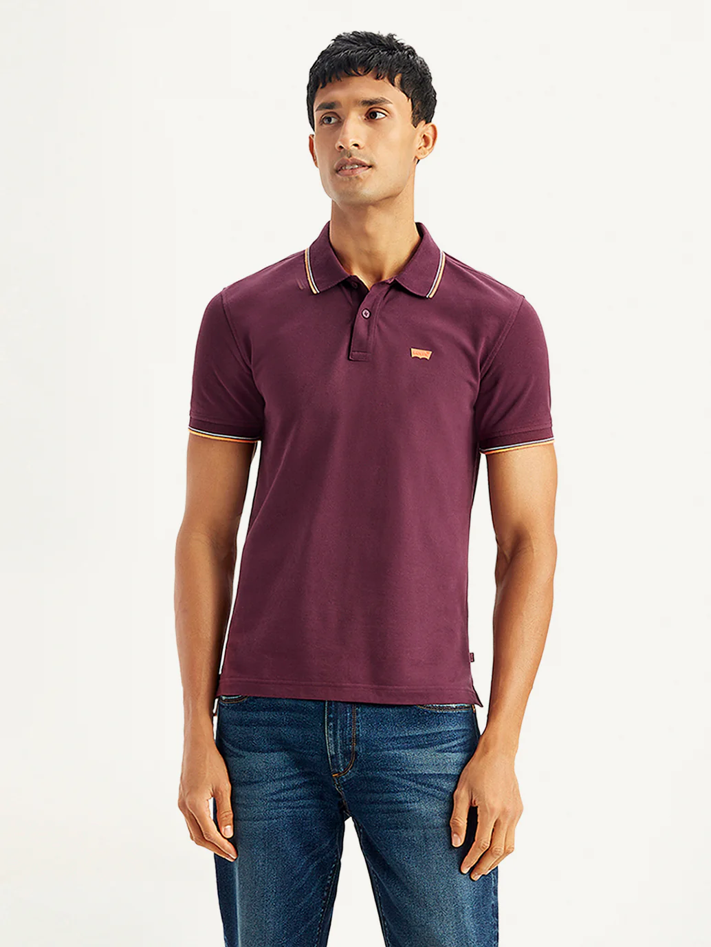 Men's Solid Slim Fit Polo T-shirt - Image 2