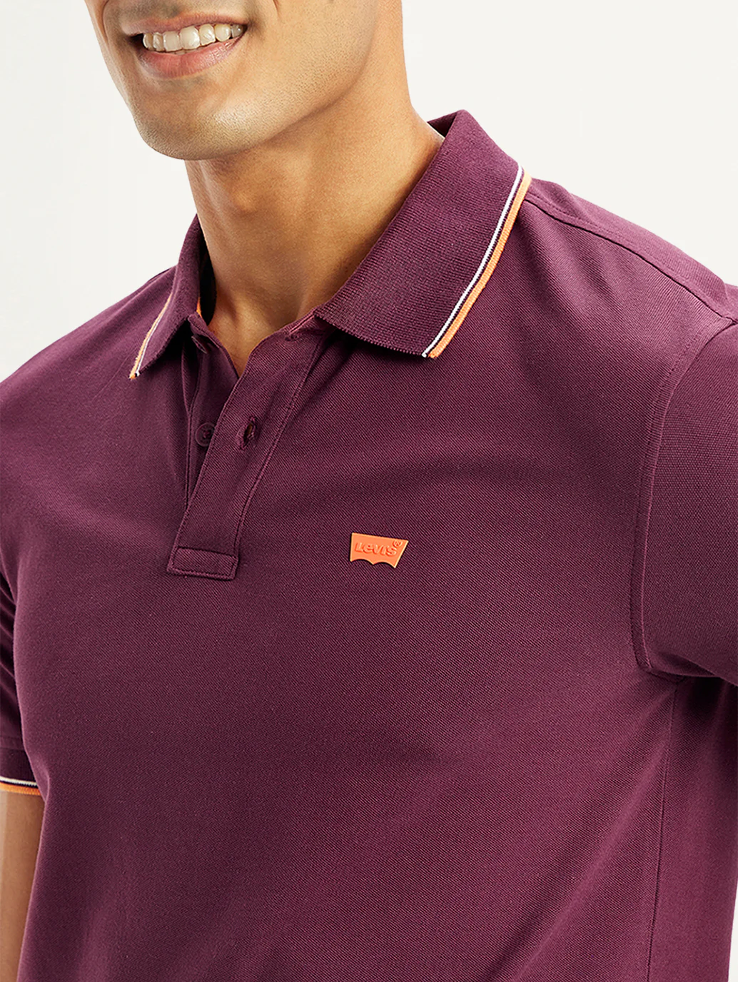 Men's Solid Slim Fit Polo T-shirt - Image 4