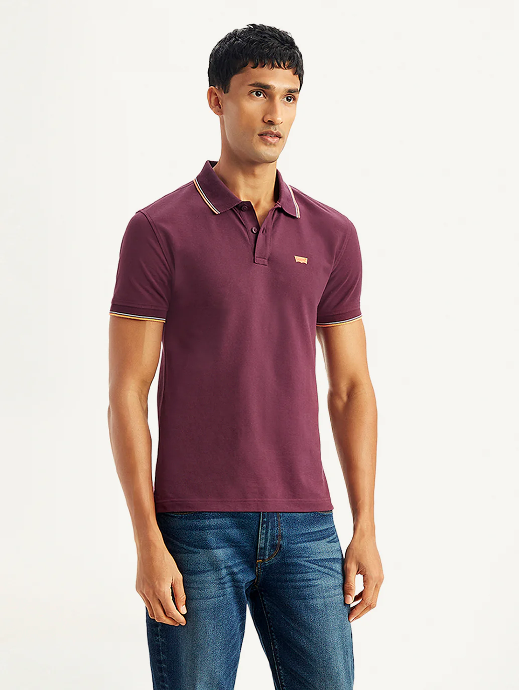 Men's Solid Slim Fit Polo T-shirt - Image 5