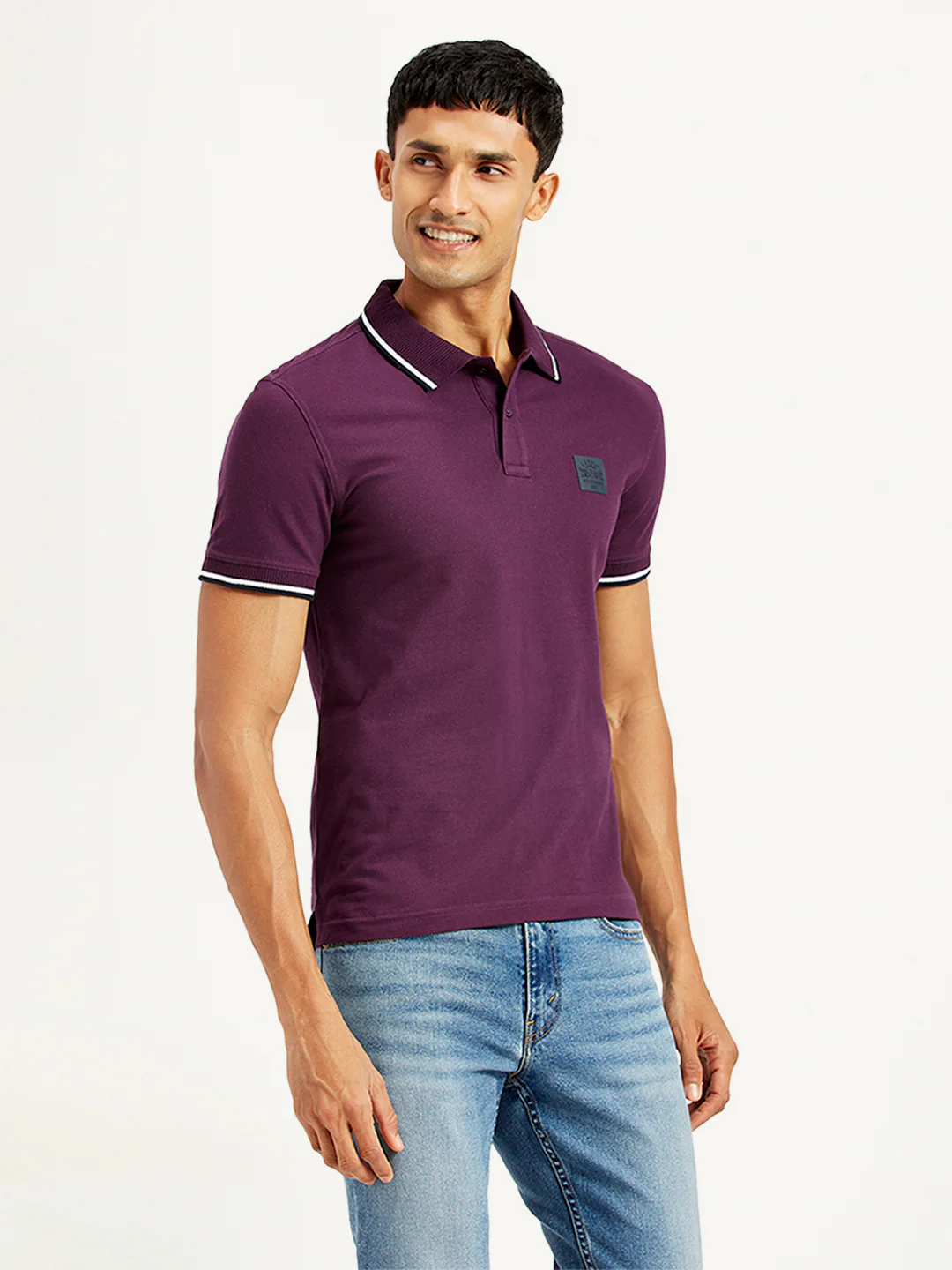 Men's Solid Slim Fit Polo T-shirt - Image 4
