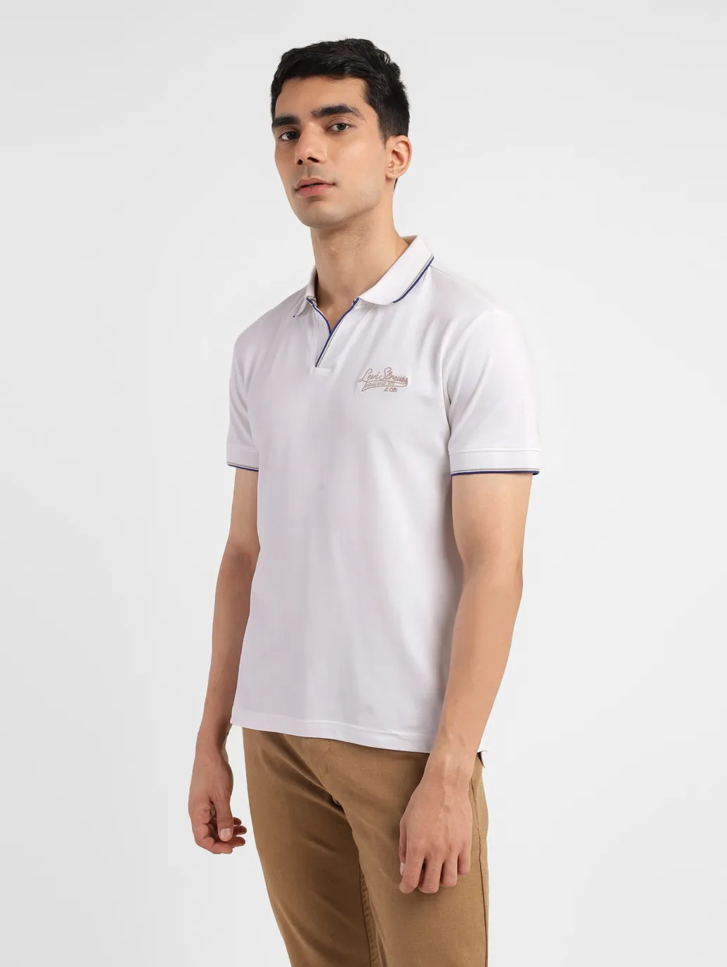 Men's Solid Slim Fit Polo T-shirt - Image 3