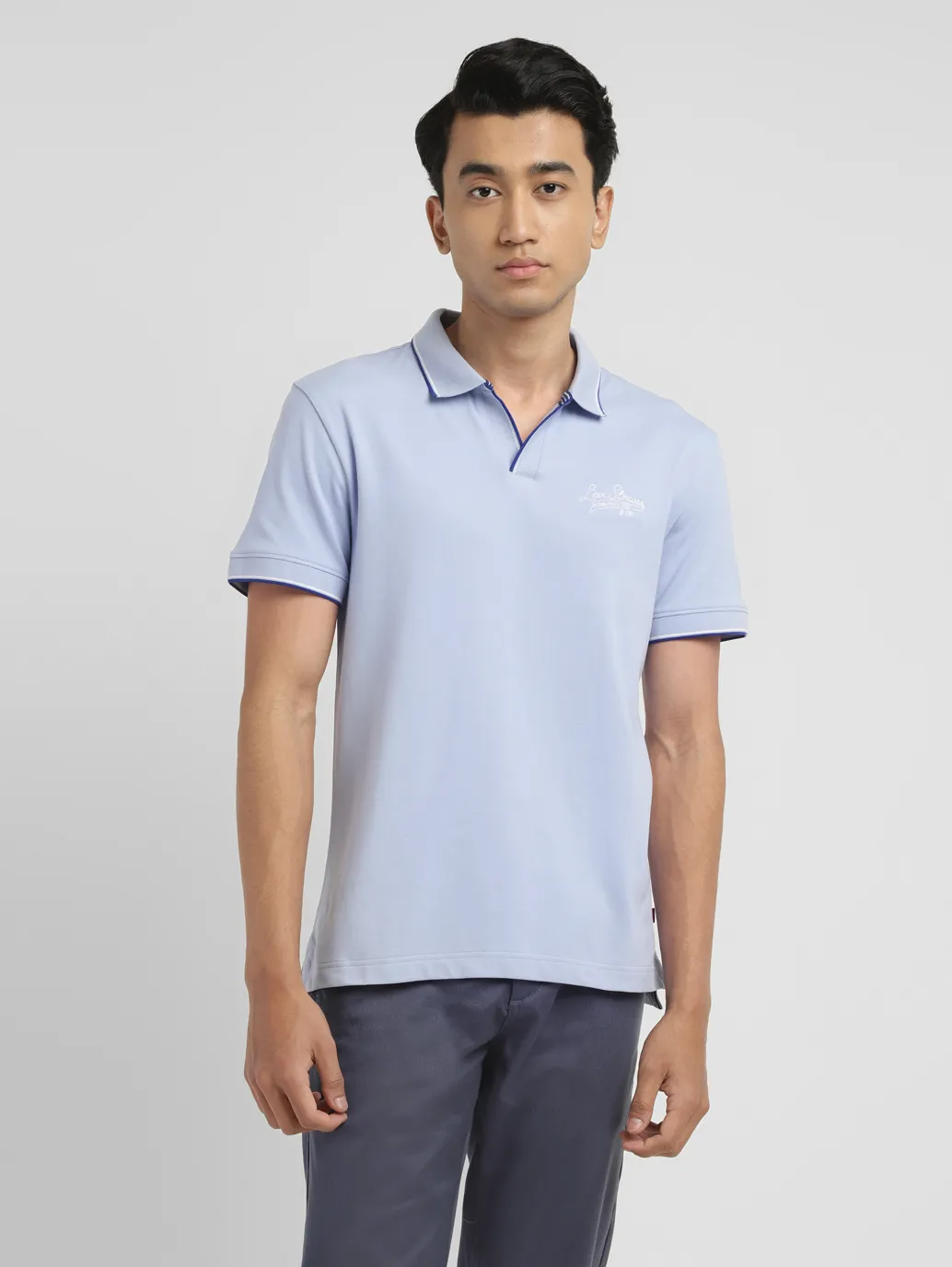 Men's Solid Slim Fit Polo T-shirt - Image 2