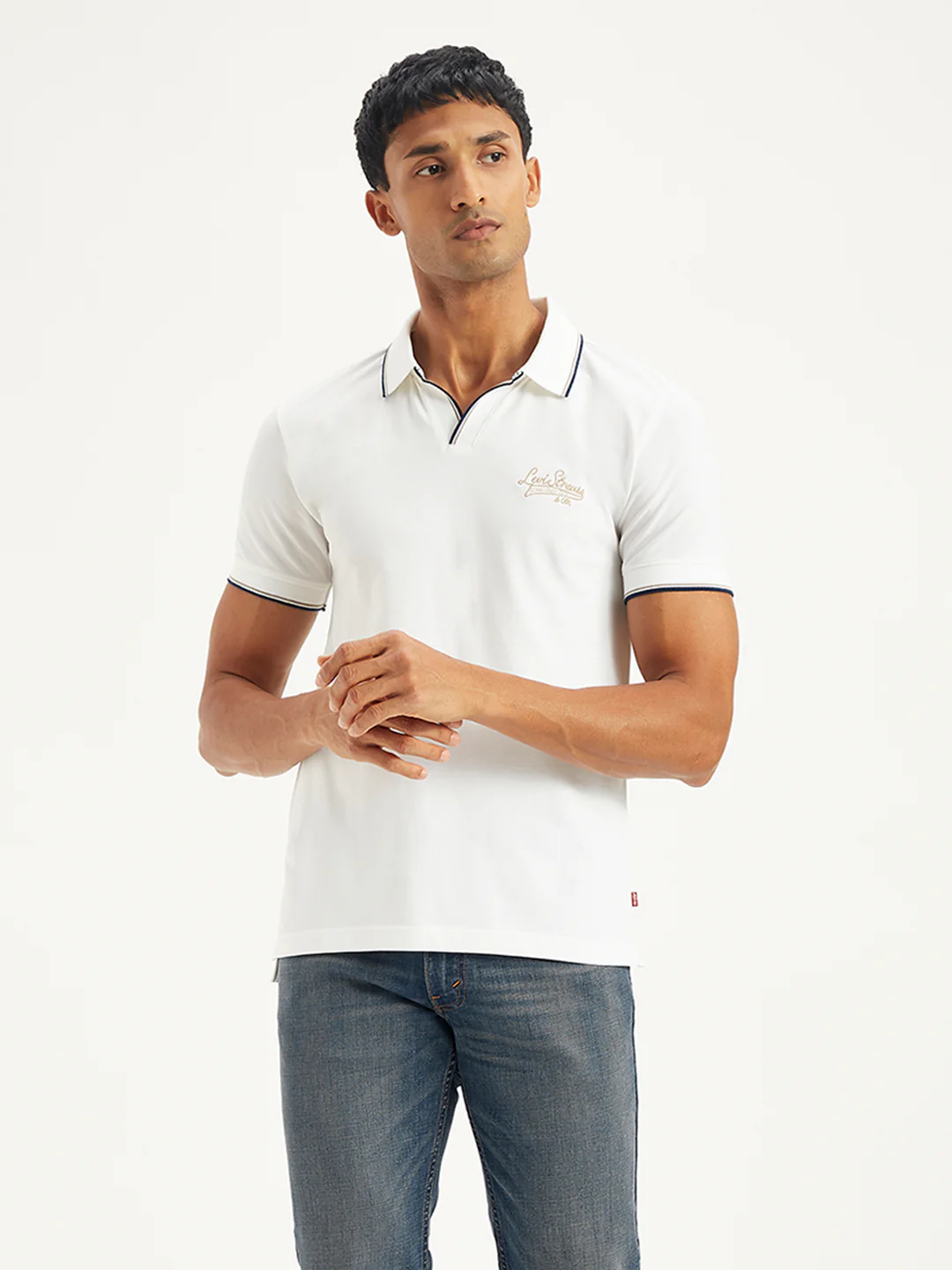 Men's Solid Slim Fit Polo T-Shirt - Image 2