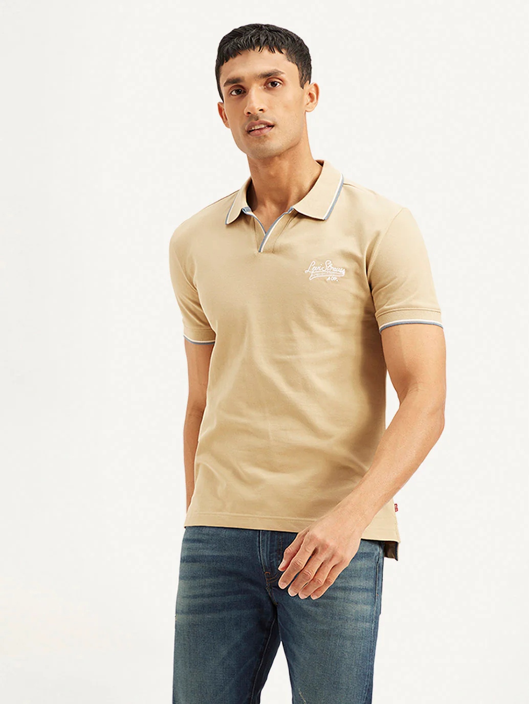Men's Solid Slim Fit Polo T-shirt - Image 2