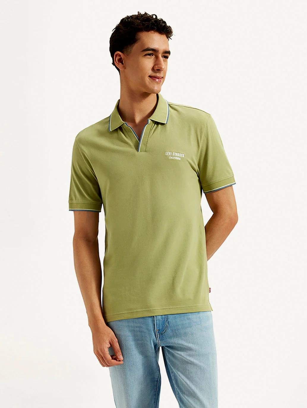 Men's Solid Slim Fit Polo T-shirt - Image 2