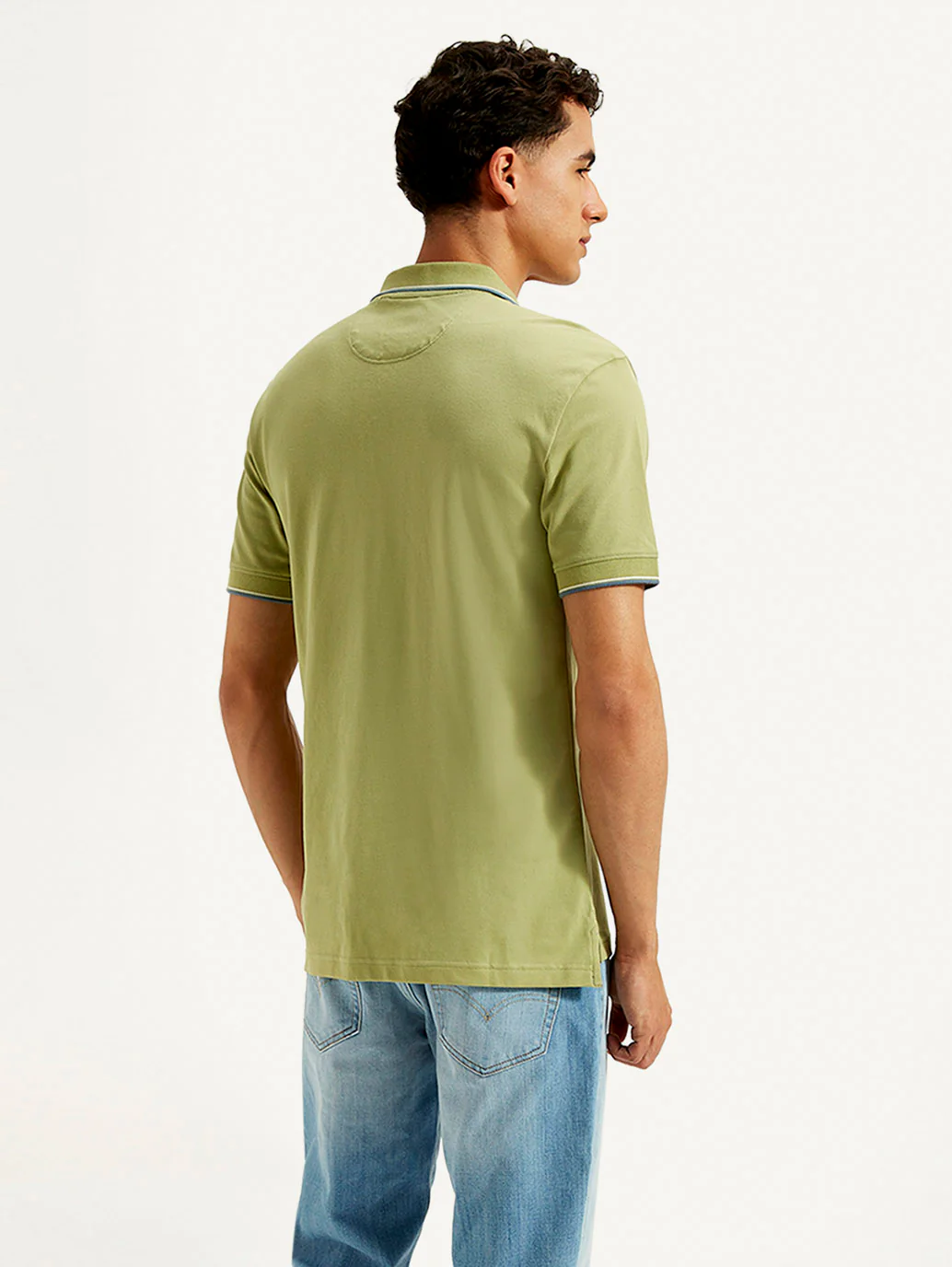 Men's Solid Slim Fit Polo T-shirt - Image 3