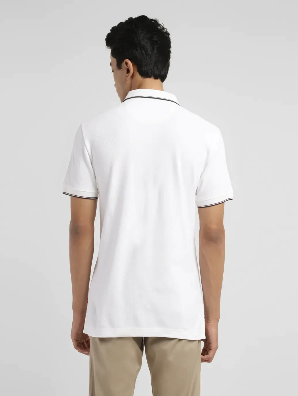 Men's Solid Slim Fit Polo T-shirt - Image 3