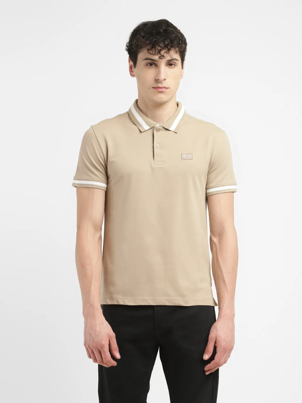 Men's Solid Slim Fit Polo T-shirt - Image 2