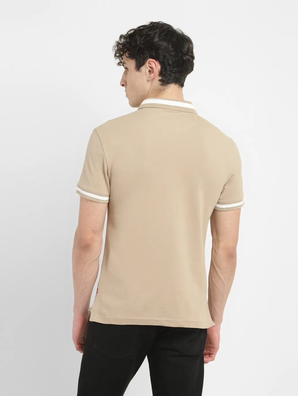 Men's Solid Slim Fit Polo T-shirt - Image 3