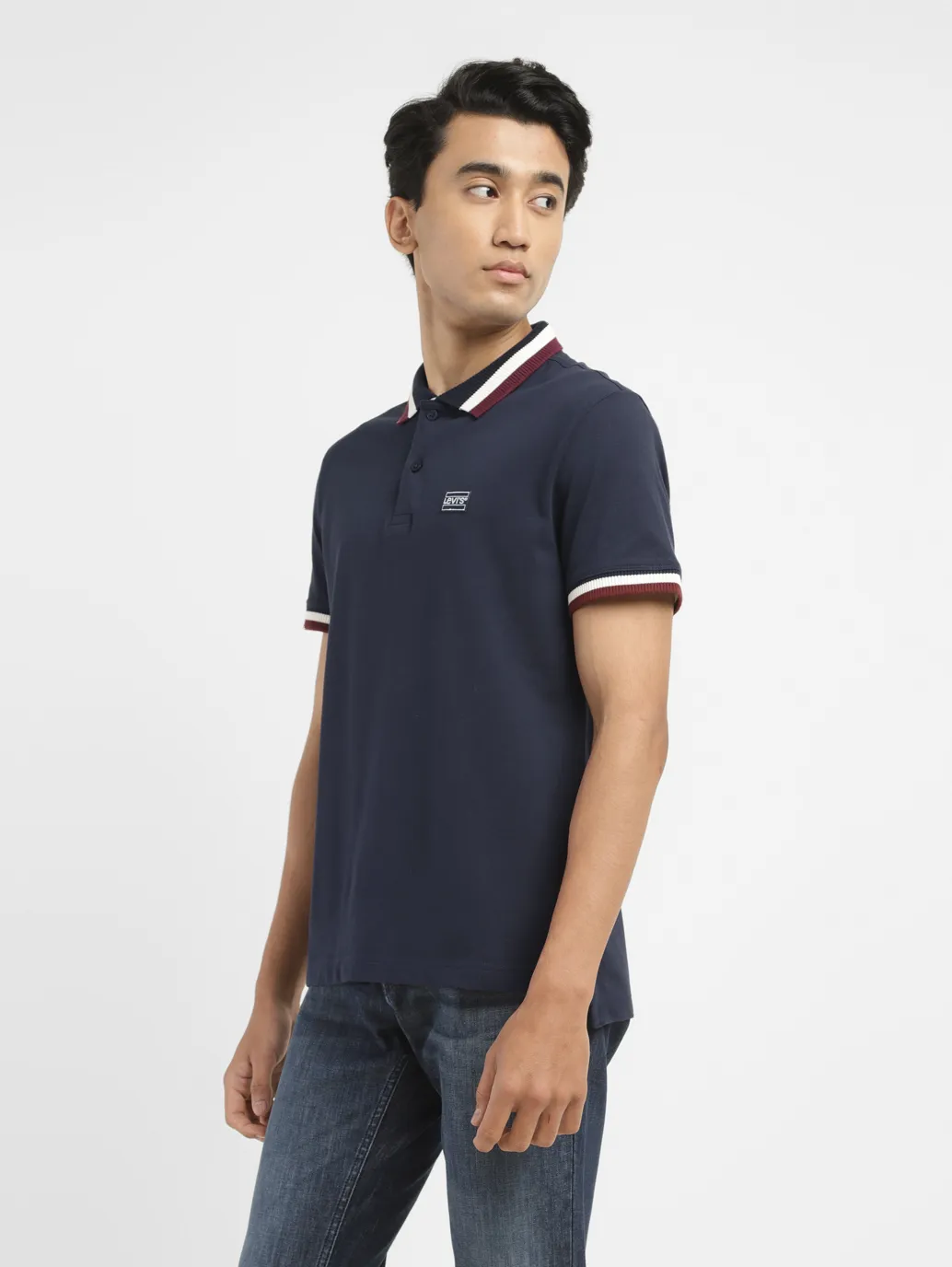 Men's Solid Slim Fit Polo T-shirt - Image 4