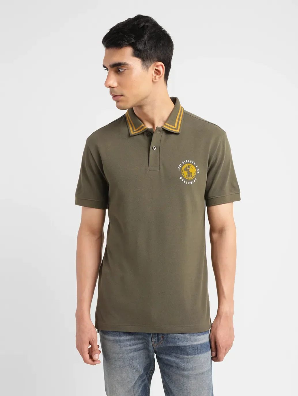 Men's Solid Slim Fit Polo T-shirt - Image 2