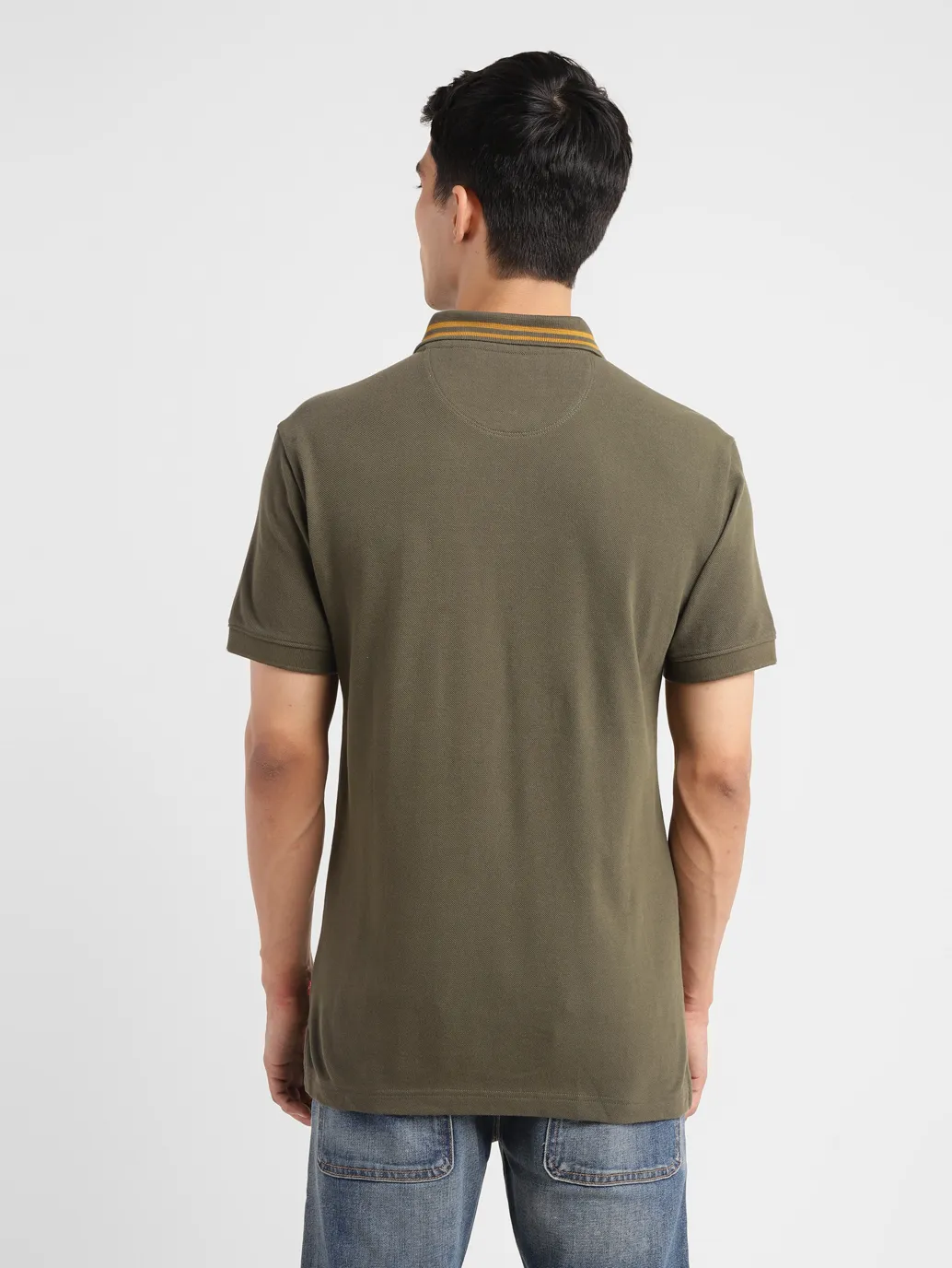 Men's Solid Slim Fit Polo T-shirt - Image 3