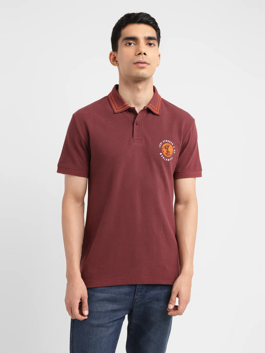 Men's Solid Slim Fit Polo T-shirt - Image 2