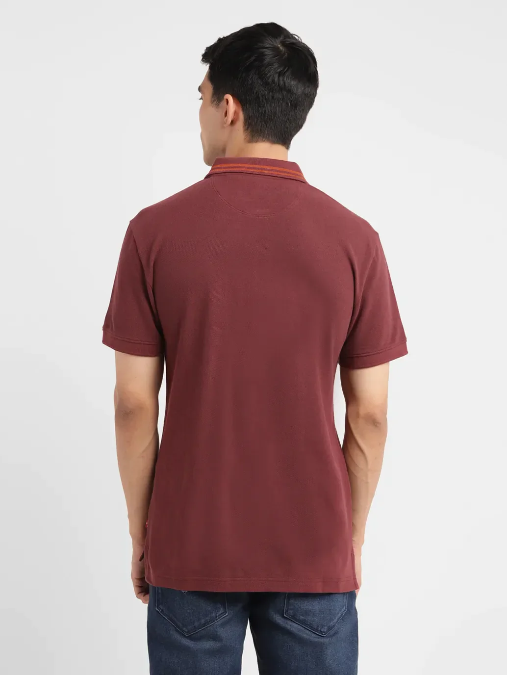 Men's Solid Slim Fit Polo T-shirt - Image 3