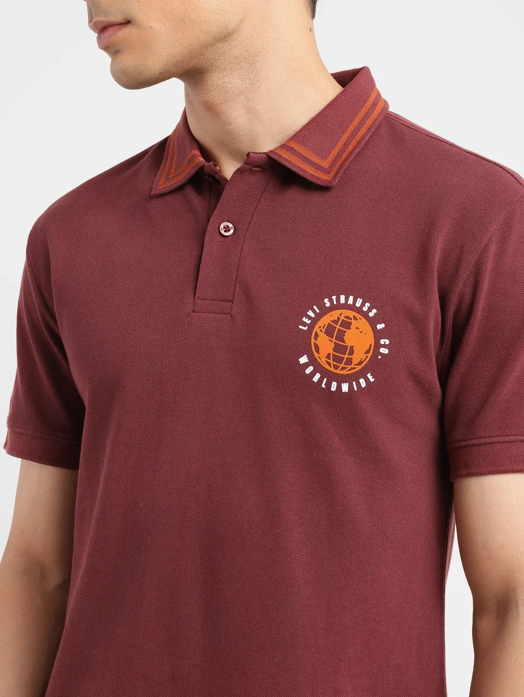 Men's Solid Slim Fit Polo T-shirt - Image 5