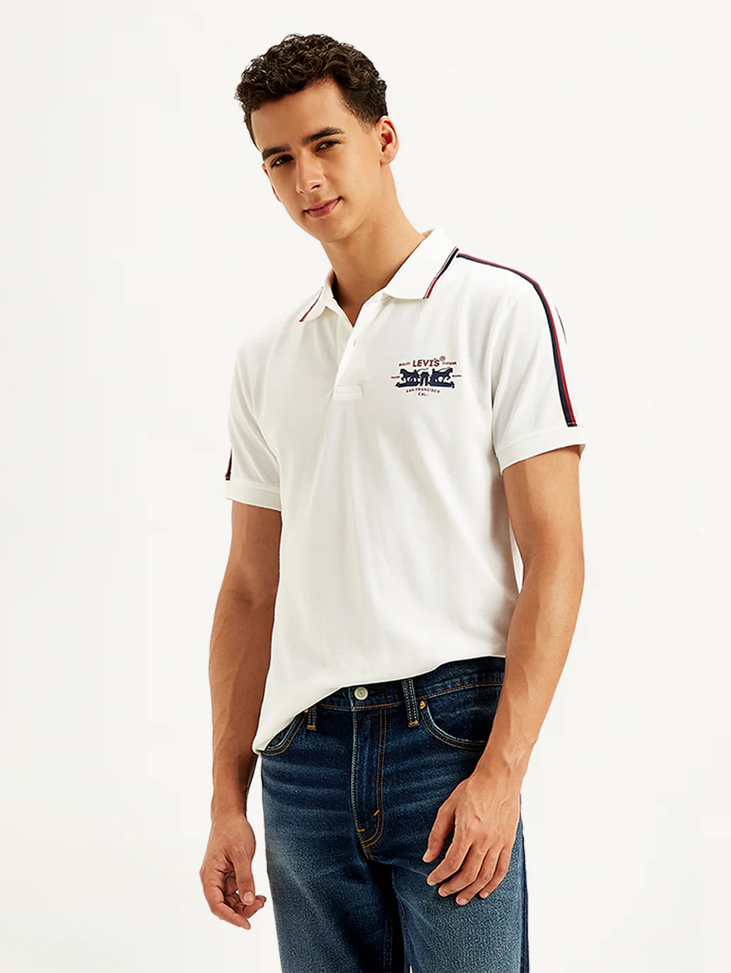 Men's Solid Slim Fit Polo T-shirt - Image 2