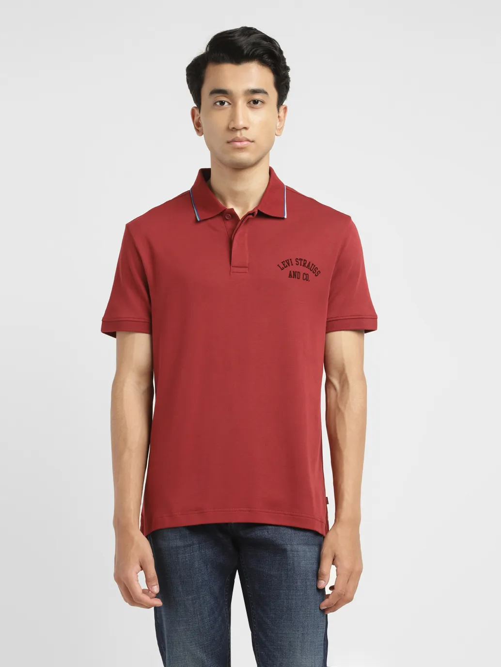 Men's Solid Slim Fit Polo T-shirt - Image 2