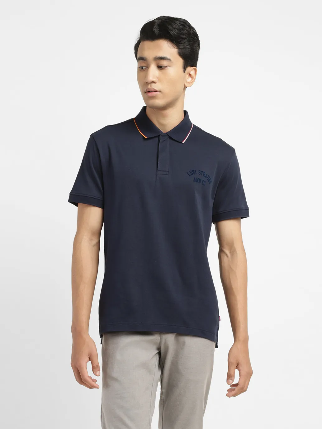 Men's Solid Slim Fit Polo T-shirt - Image 2