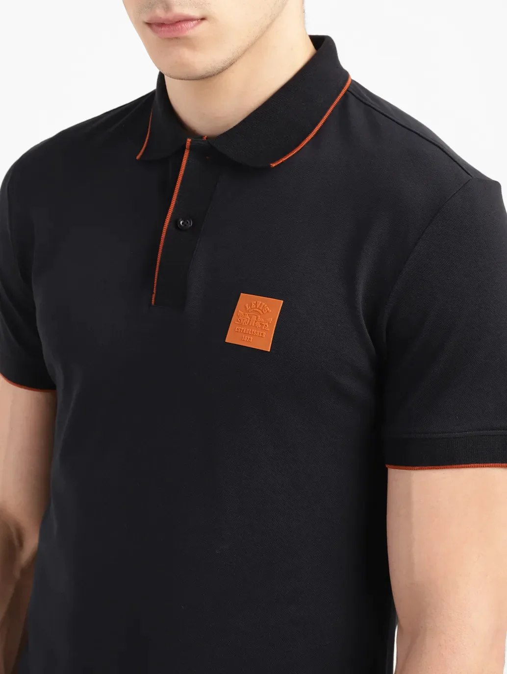 Men's Solid Slim Fit Polo T-shirt - Image 5