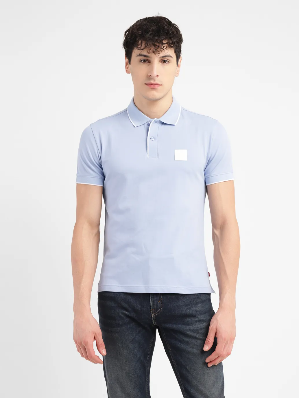 Men's Solid Slim Fit Polo T-shirt - Image 2
