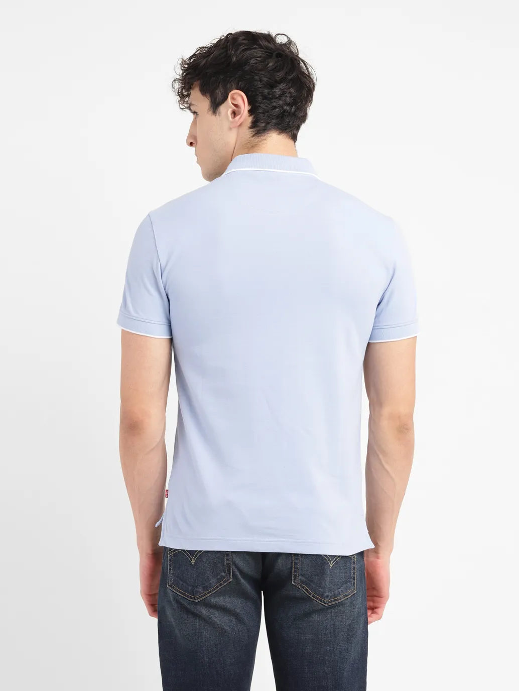 Men's Solid Slim Fit Polo T-shirt - Image 3