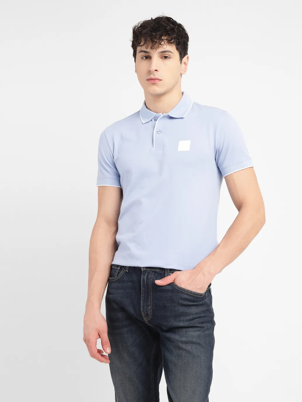Men's Solid Slim Fit Polo T-shirt - Image 6